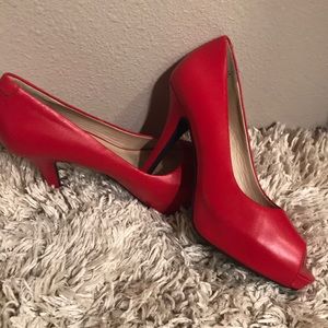 Red Platform Heels